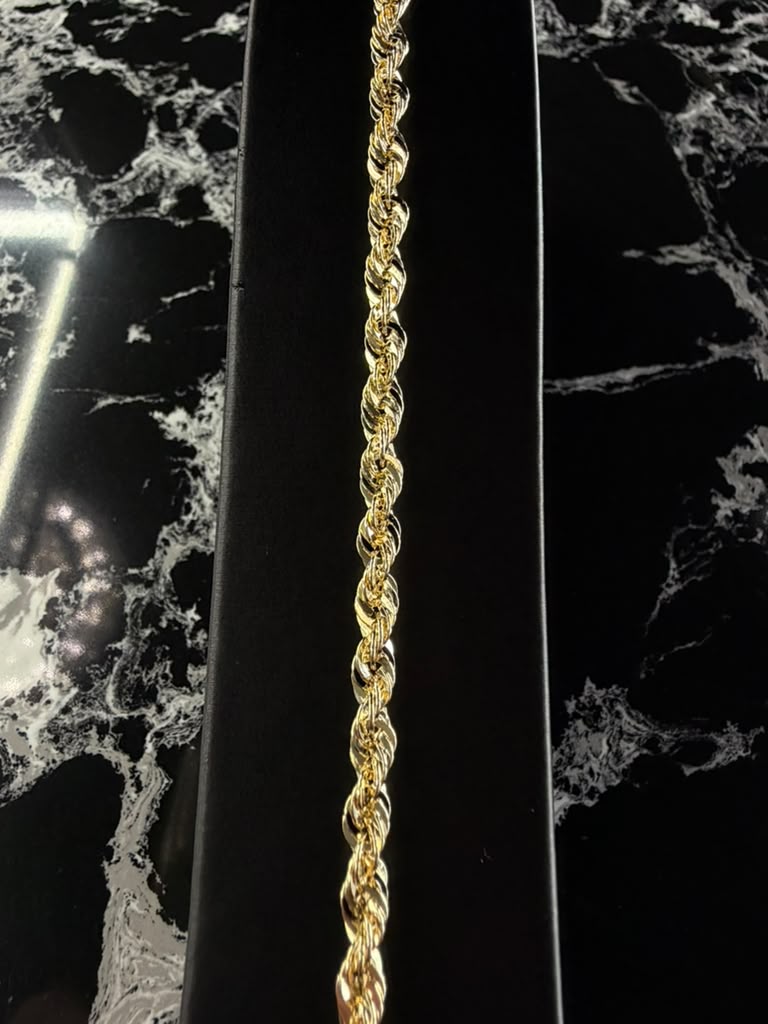 14K LASER ROPE BRACELET 4.5mm