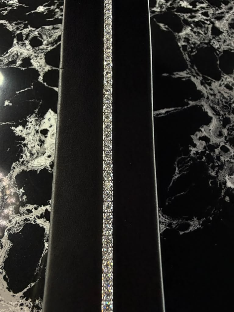 14k white gold tennis bracelet 2.9mm