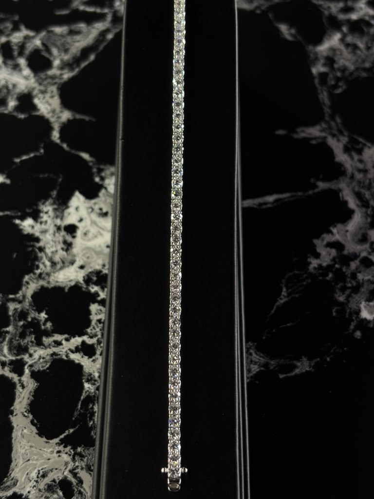 14k white gold Tennis bracelet 3.1mm