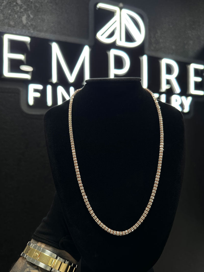Ice Chain Rose Gold Chain 3.6mm 14K