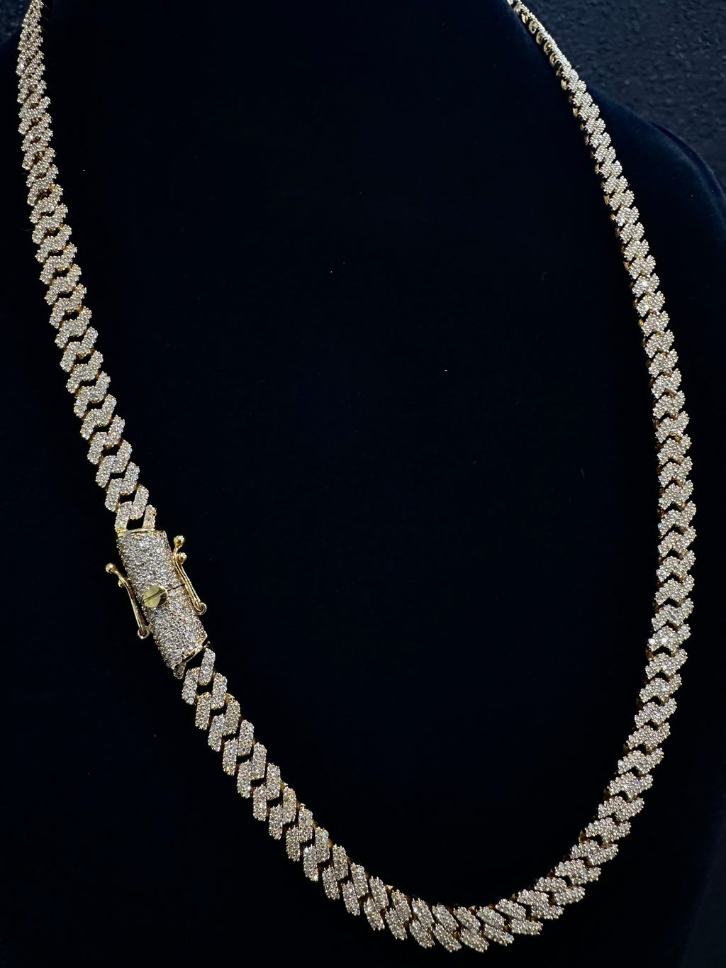 Square Cuban Diamond Chain 20" 5.5mm 10k