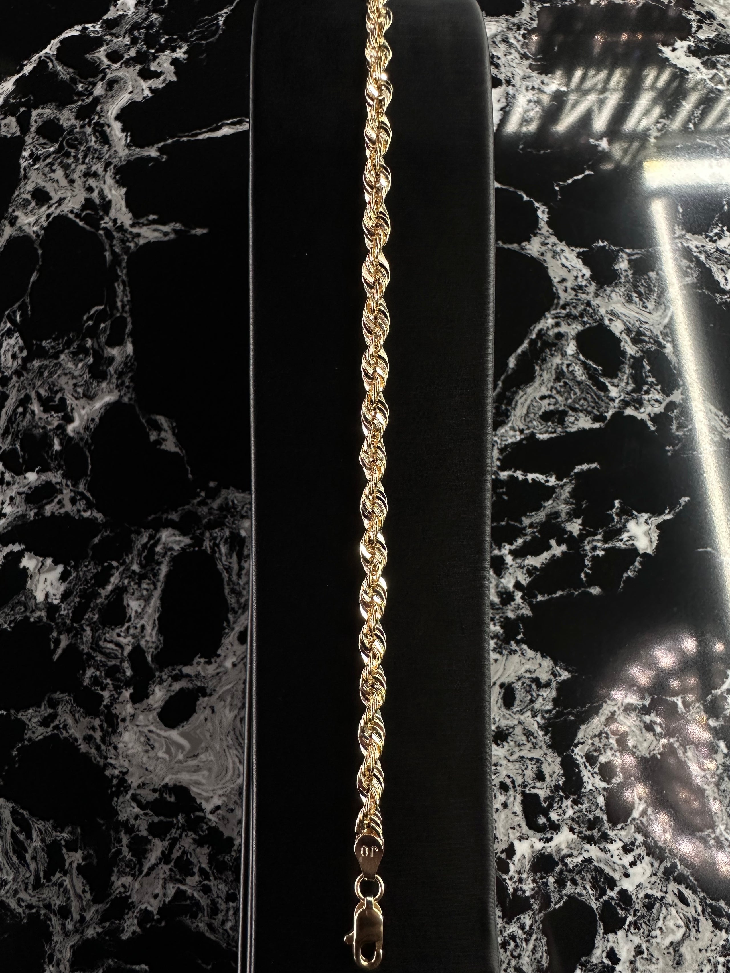 LASER ROPE BRACELET 14K