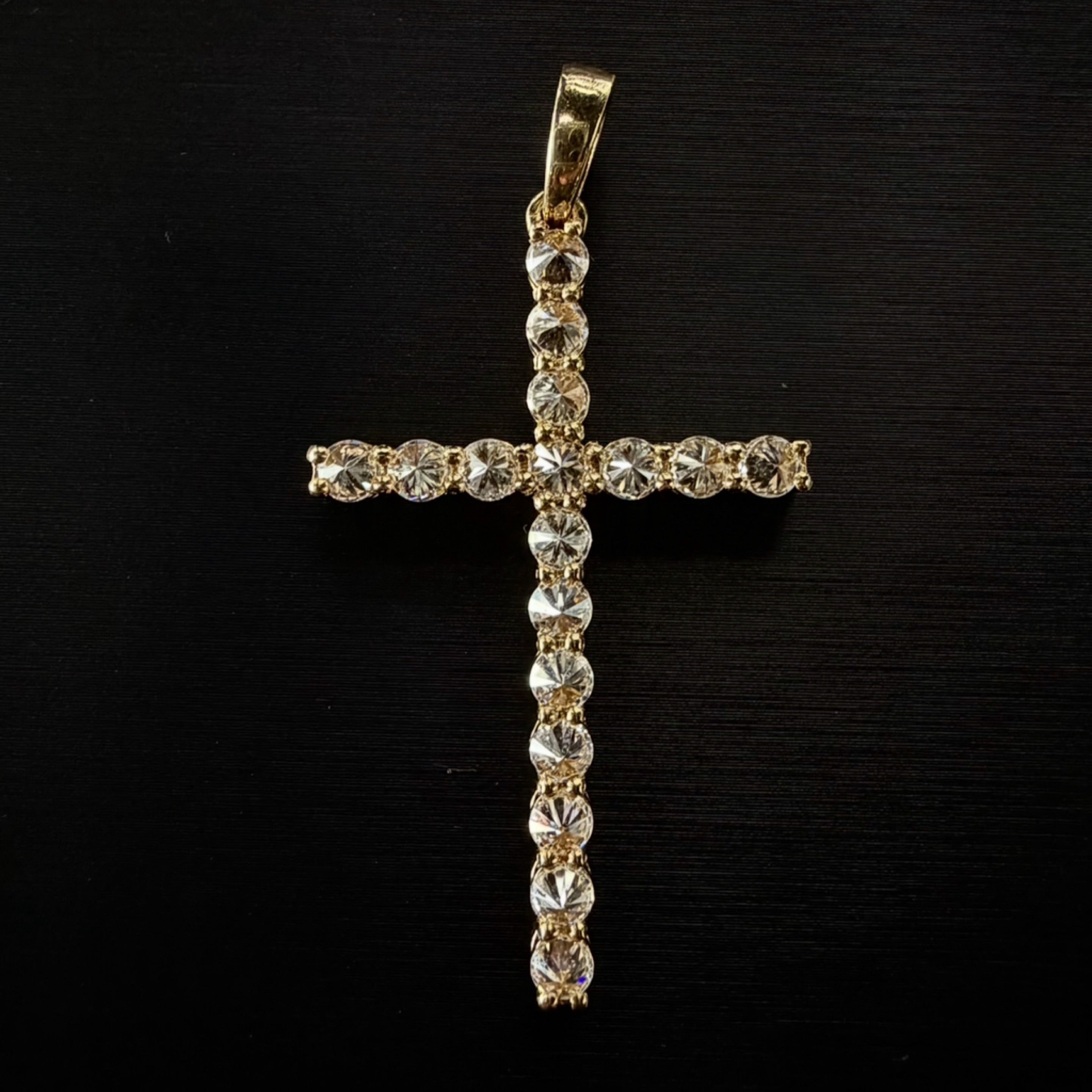 Inverted Lab Diamonds Cross pendant