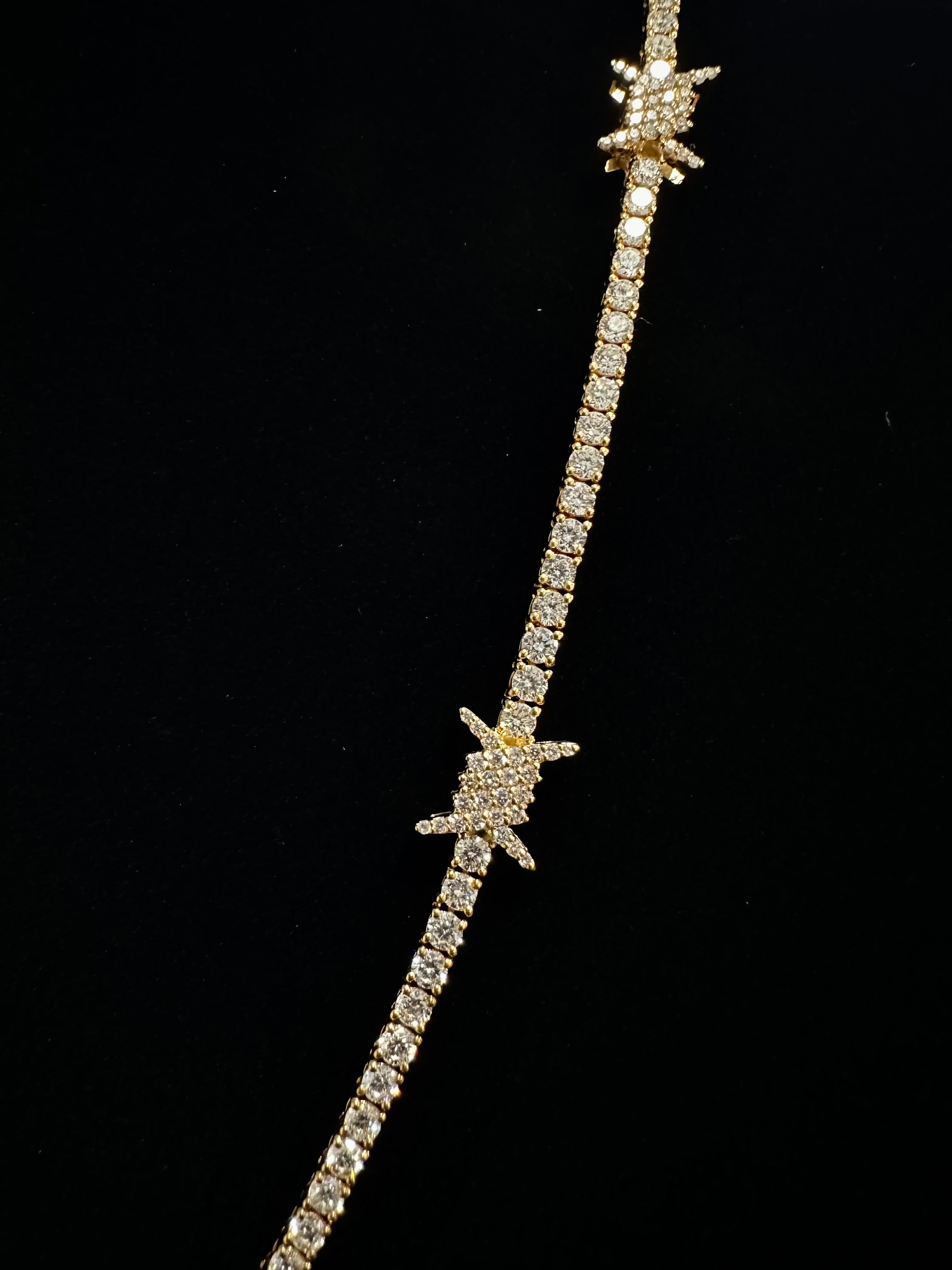 Wire Diamond Chain 14k 20"