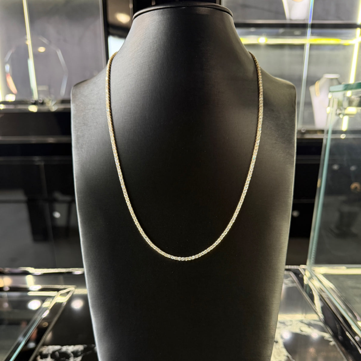 Lab Diamond tennis chain 14k