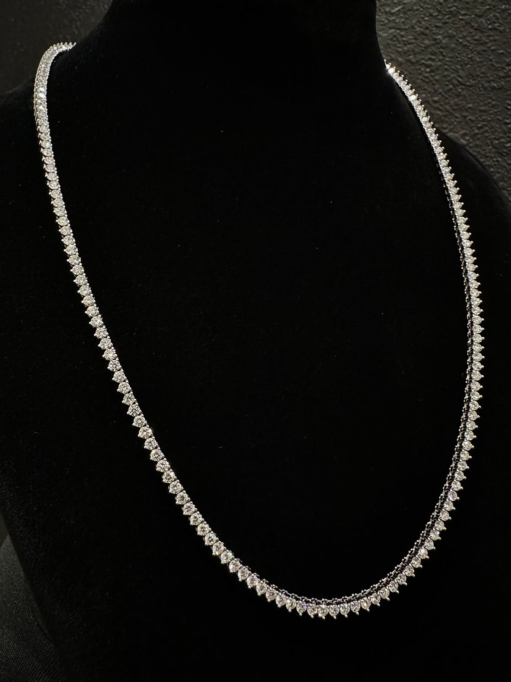 Tennis Diamond Chain VVS2-VS1 14k Gold 18"