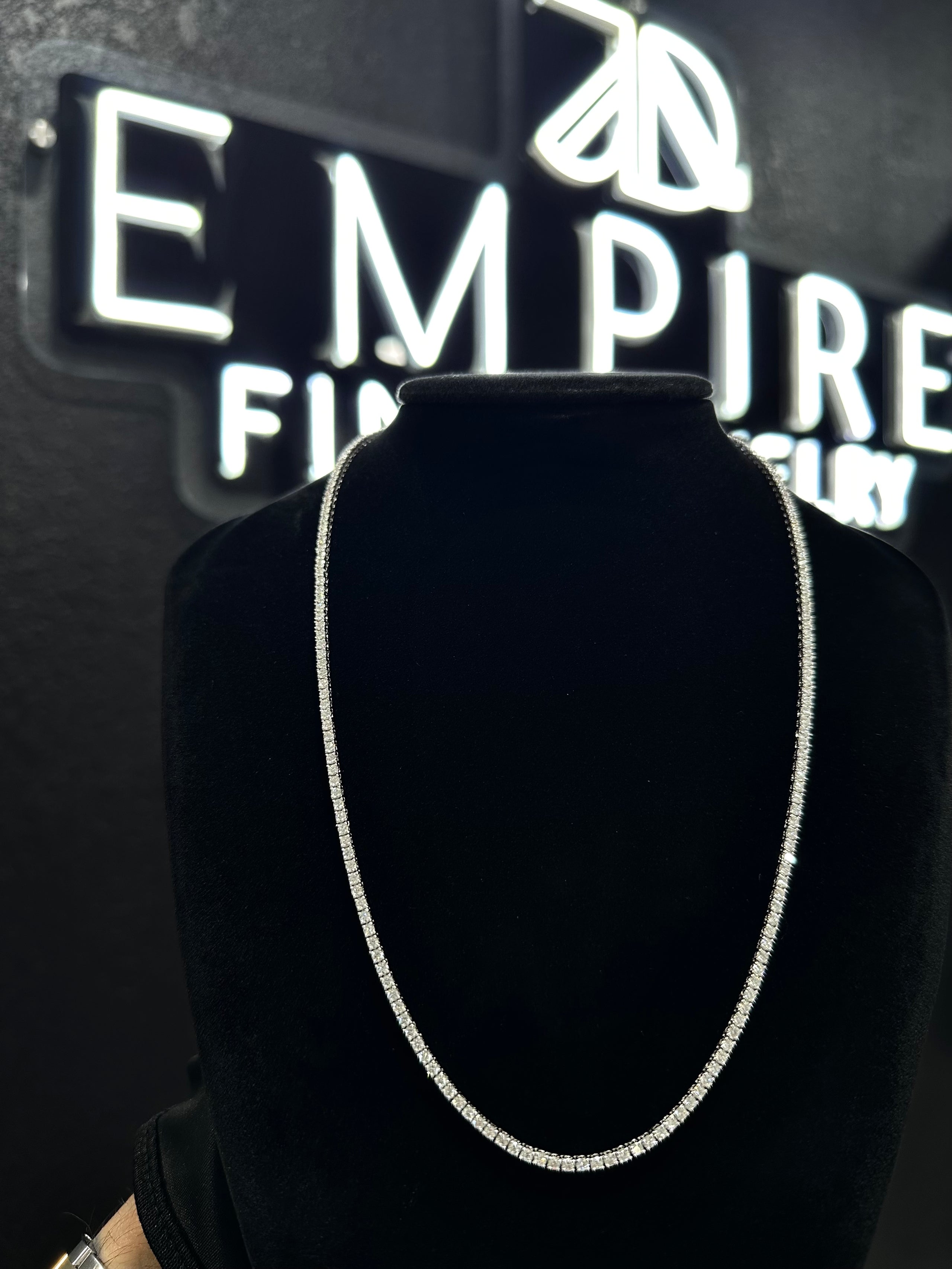 Tennis Diamond Chain VS Lab 14k 5.07ctw 18"