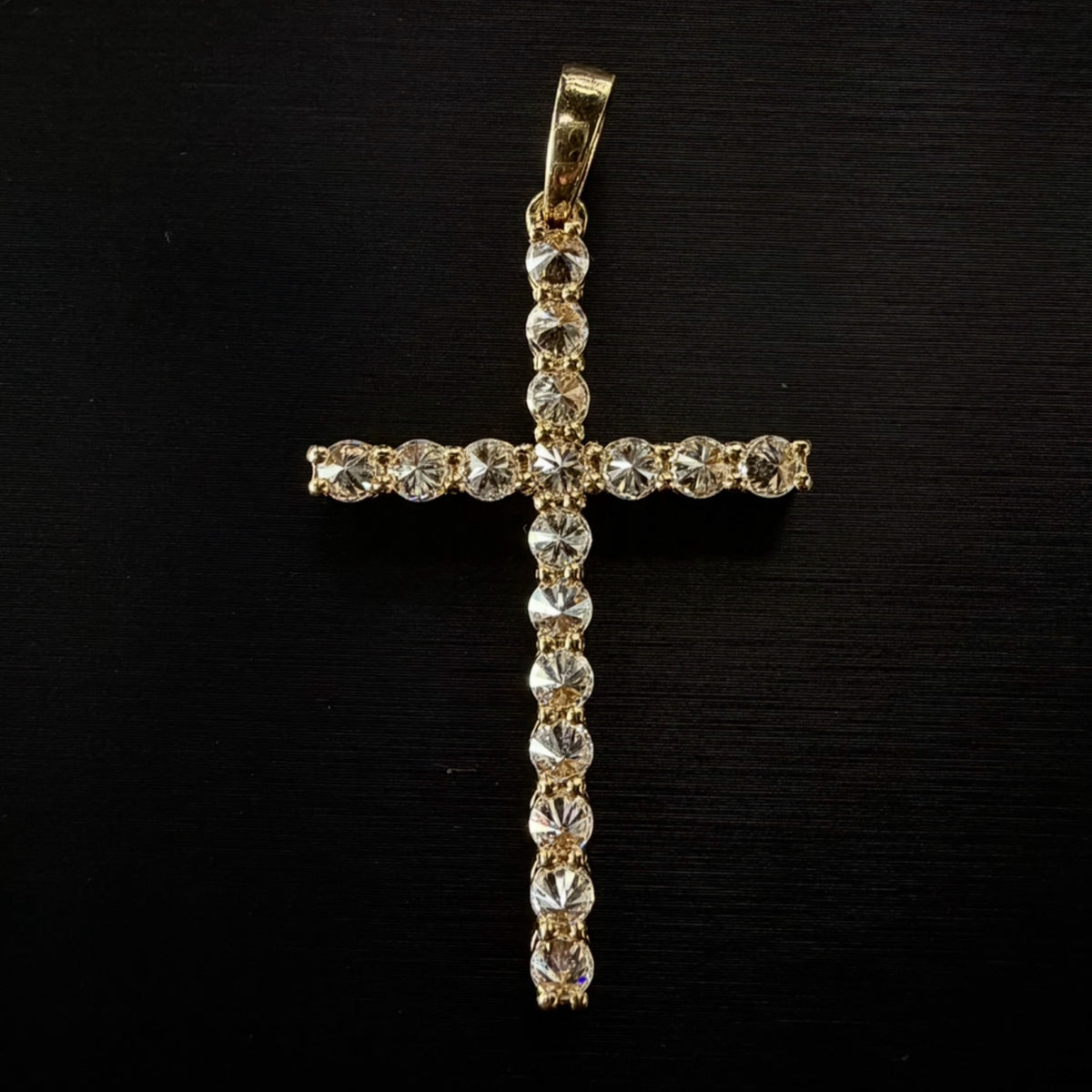 Inverted Lab Diamonds Cross pendant