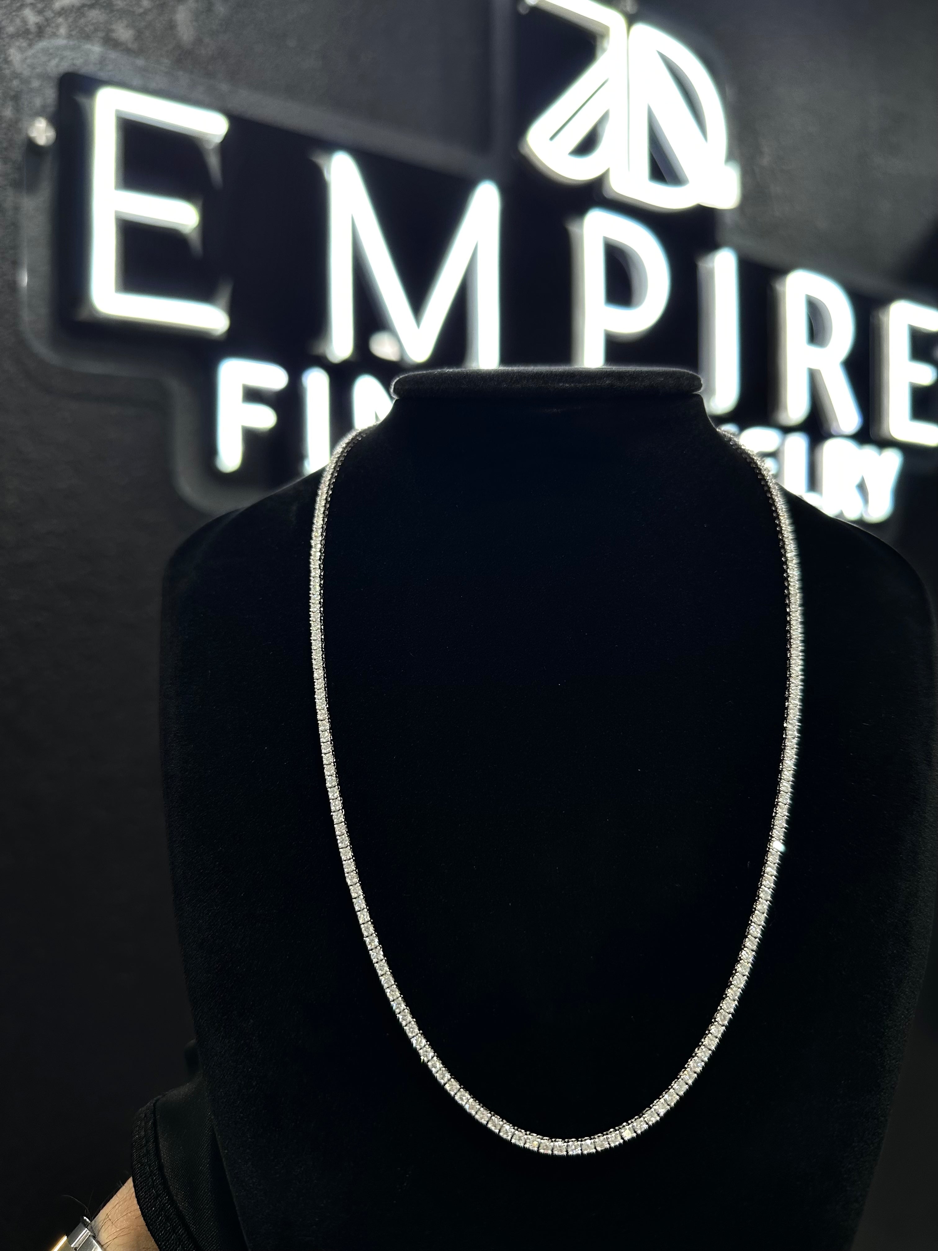 Tennis Diamond Chain VS Lab 14k 5.07ctw 18"