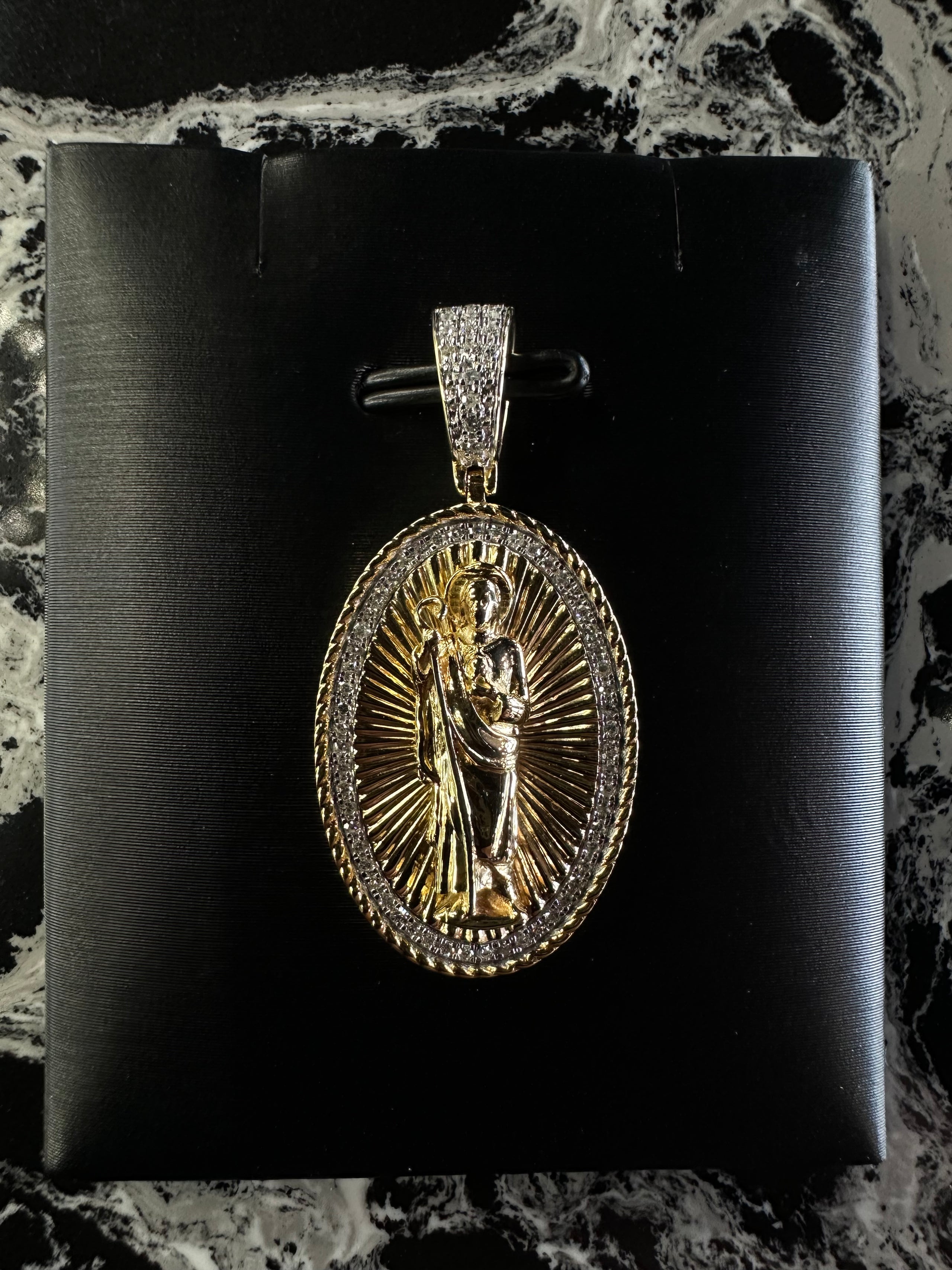 DIAMOND ST. JUDE 14K PENDANT