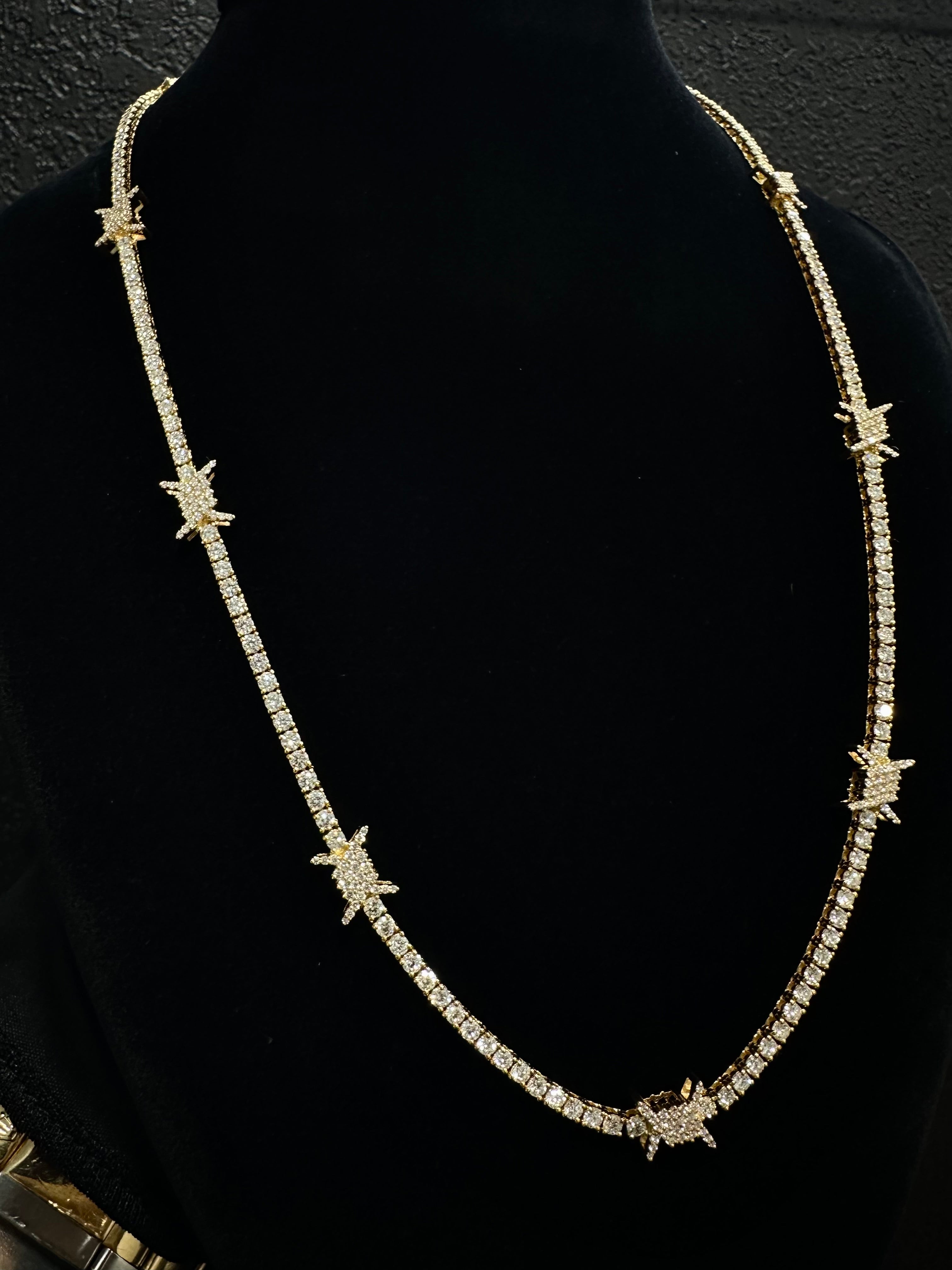 Wire Diamond Chain 14k 20"