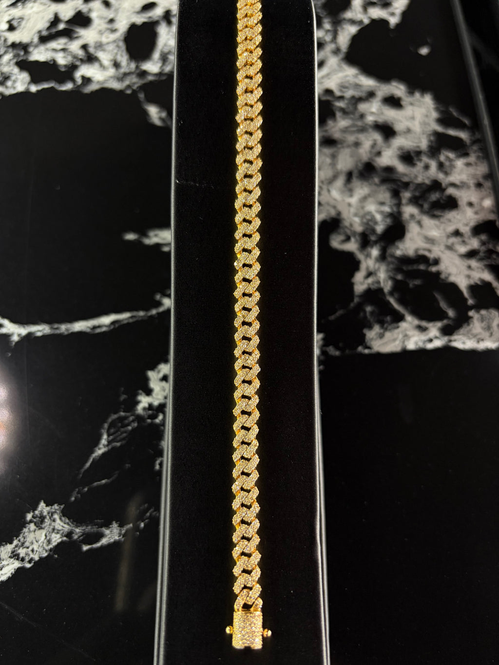 Natural Diamond Square Miami Cuban Bracelet 8” 6mm