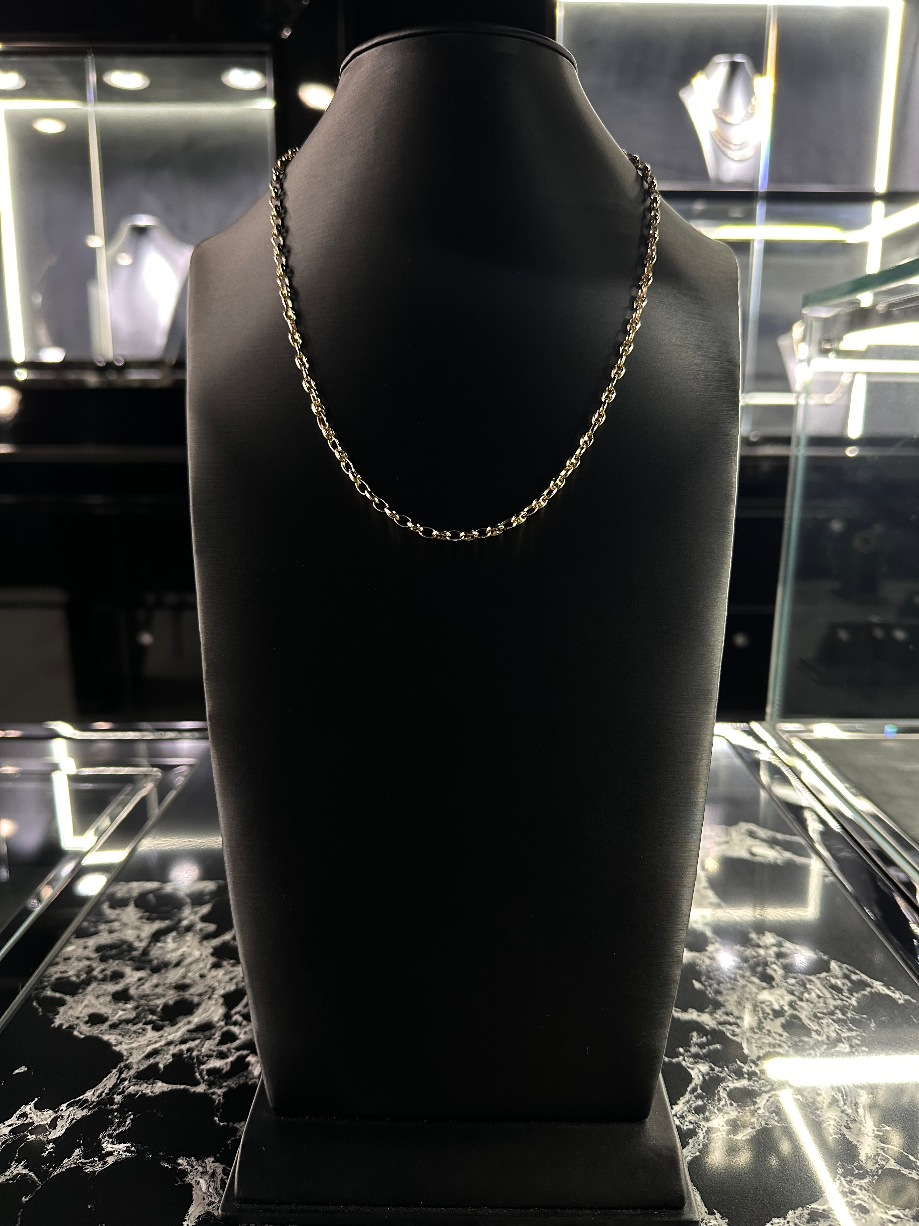 PUFF GUCCI LINK GOLD CHAIN 14k