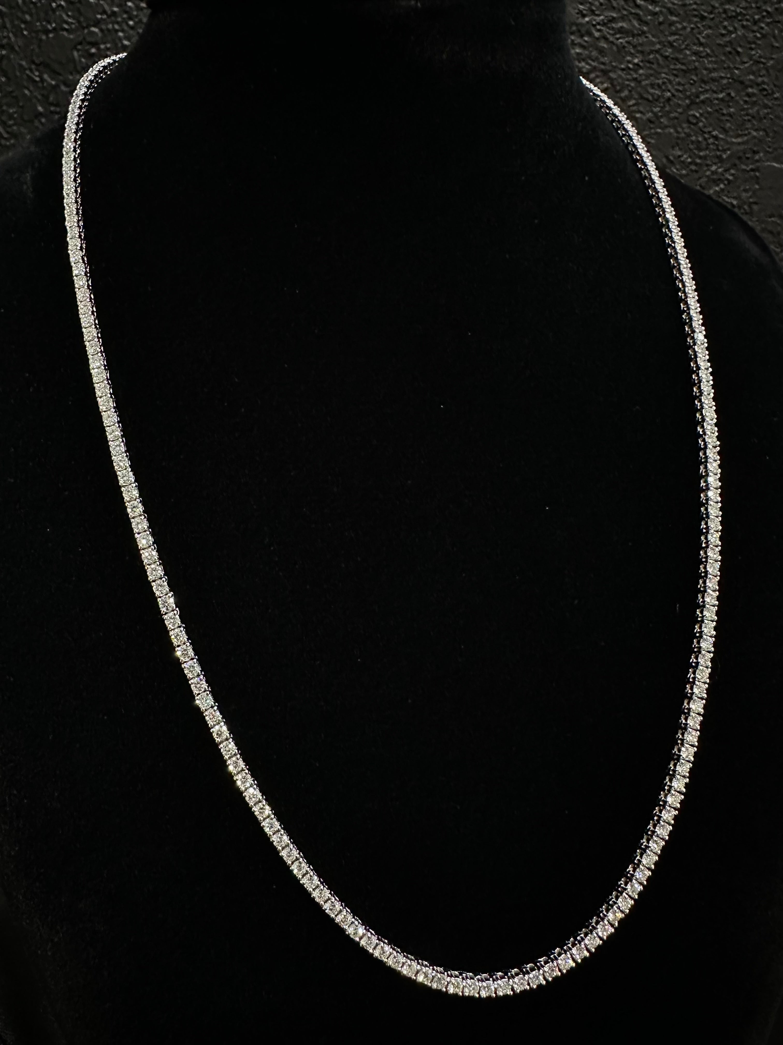 Tennis Diamond Chain VS Lab 14k 5.07ctw 18"