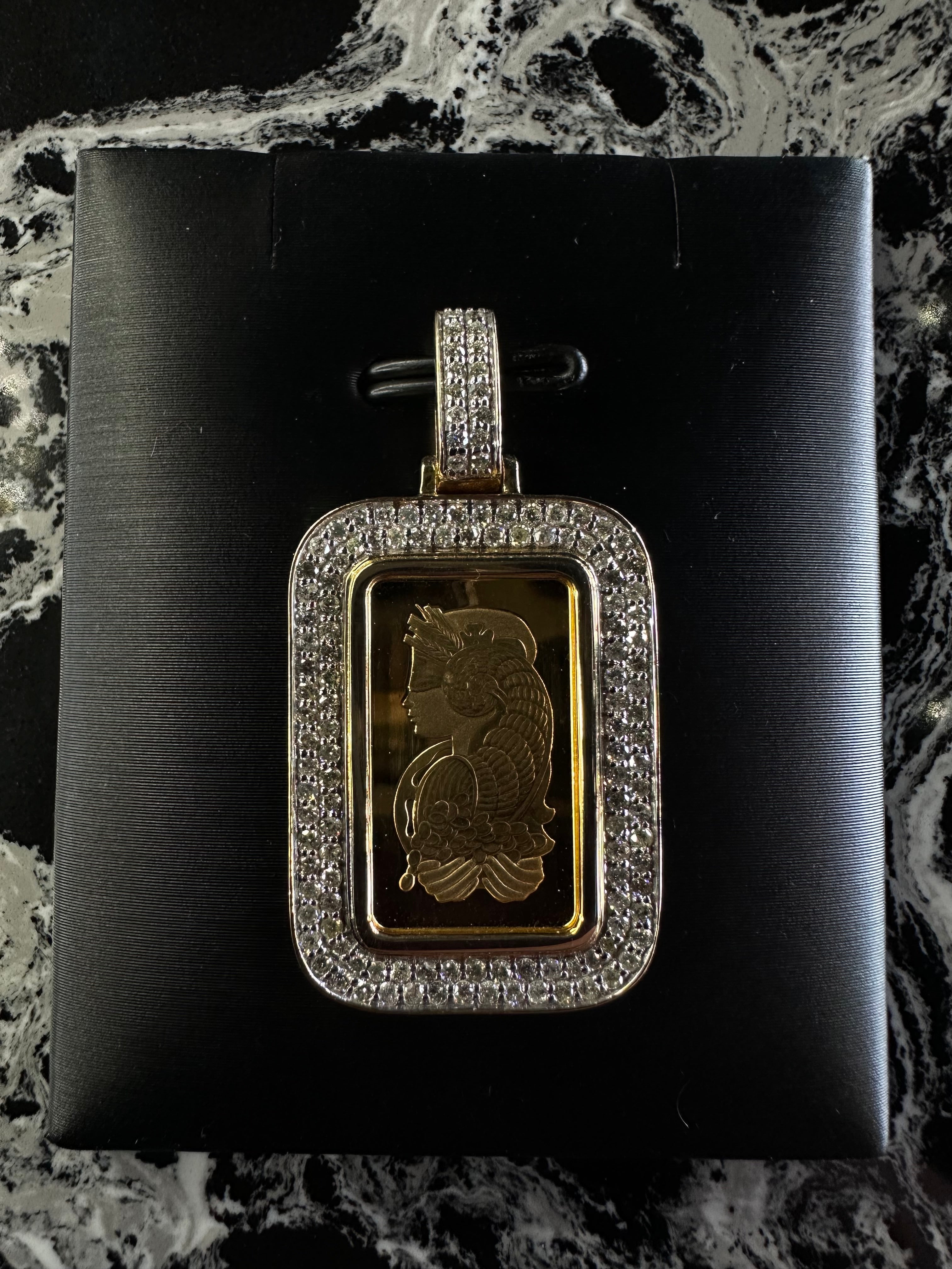 SWISS GOLD BAR 24k 2.5G PENDANT